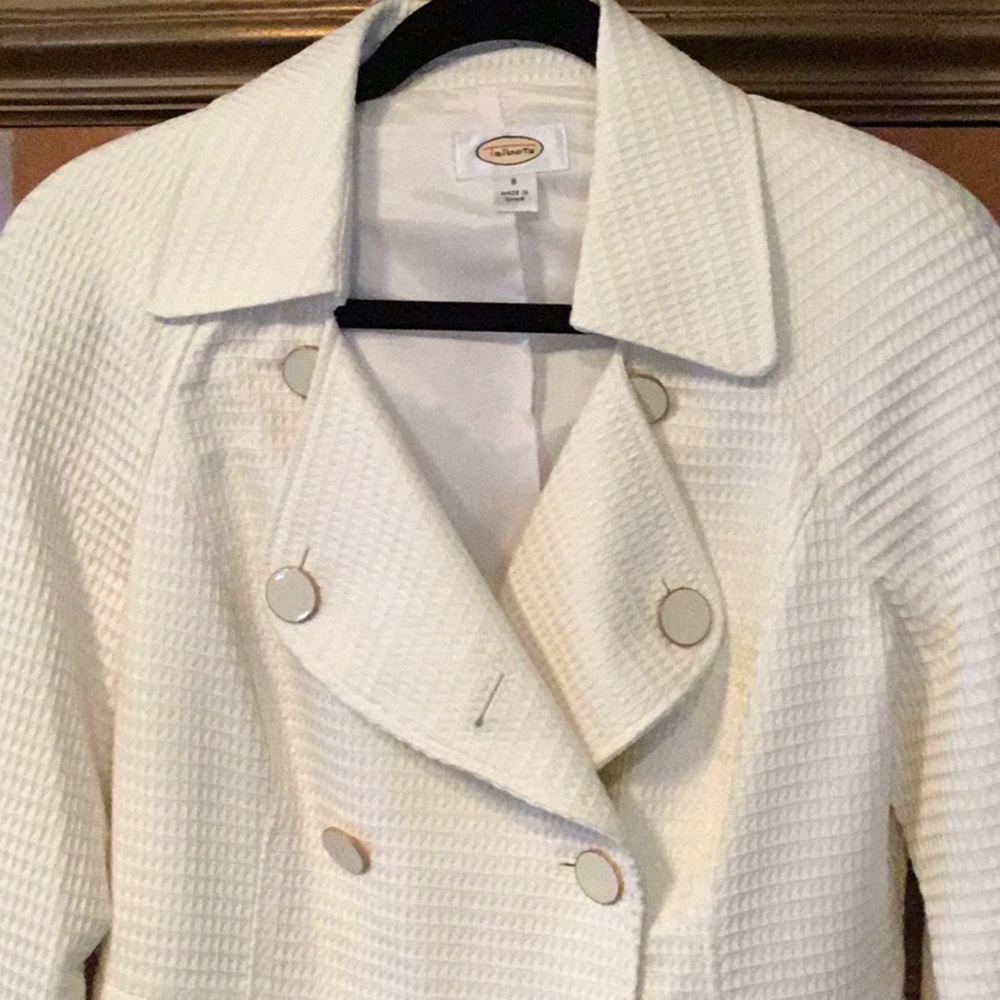 Talbots Winter White Double-Breasted Jacket - image 2